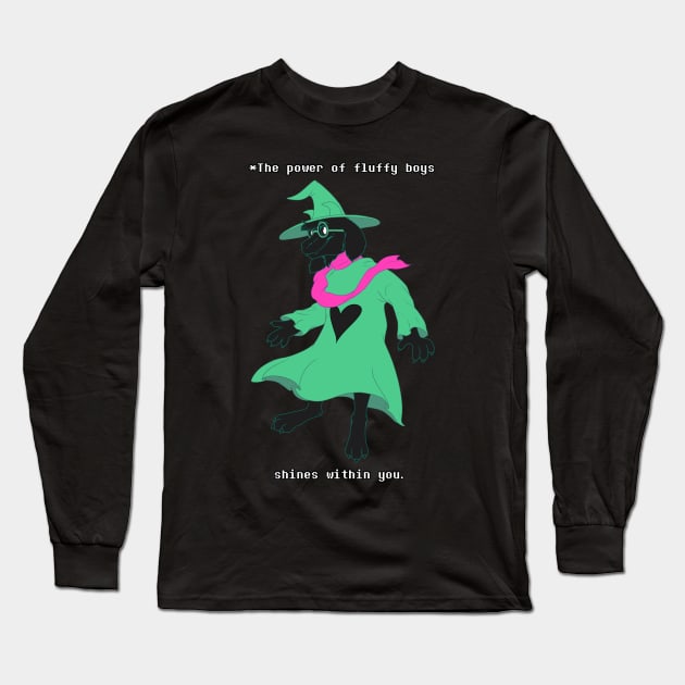 The Power of Fluffy Boys Shines Within You (Deltarune - Ralsei Shadow) Long Sleeve T-Shirt by NoelaniEternal